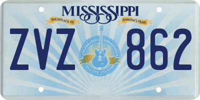 MS license plate ZVZ862