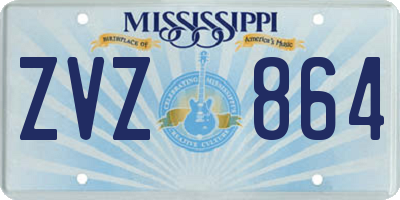 MS license plate ZVZ864