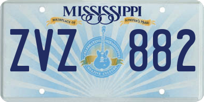 MS license plate ZVZ882