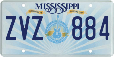 MS license plate ZVZ884