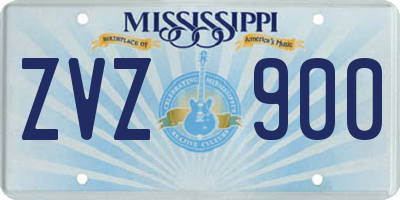 MS license plate ZVZ900
