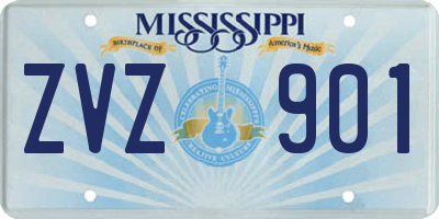 MS license plate ZVZ901