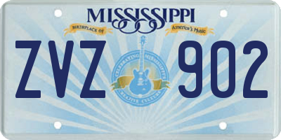 MS license plate ZVZ902