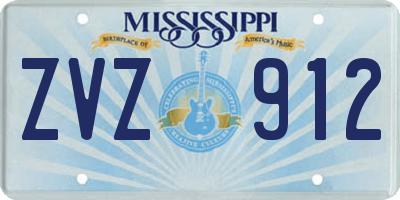 MS license plate ZVZ912