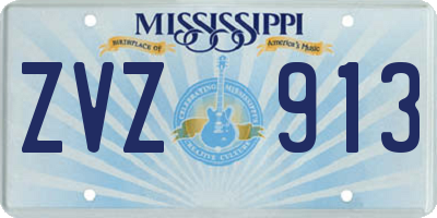 MS license plate ZVZ913