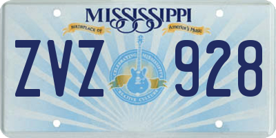 MS license plate ZVZ928