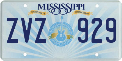 MS license plate ZVZ929