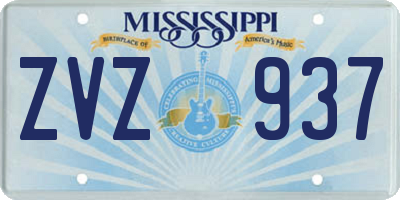 MS license plate ZVZ937