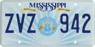 MS license plate ZVZ942