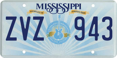 MS license plate ZVZ943