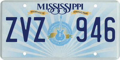 MS license plate ZVZ946