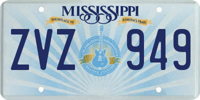 MS license plate ZVZ949