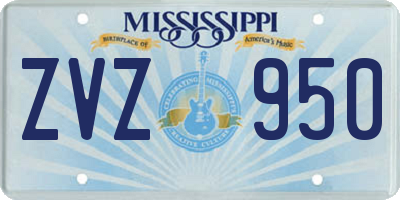 MS license plate ZVZ950
