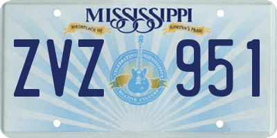 MS license plate ZVZ951