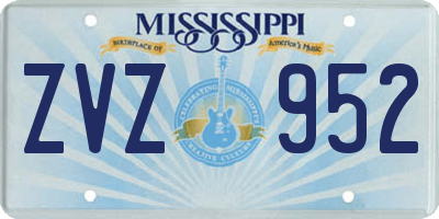 MS license plate ZVZ952