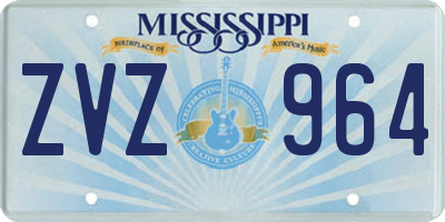 MS license plate ZVZ964