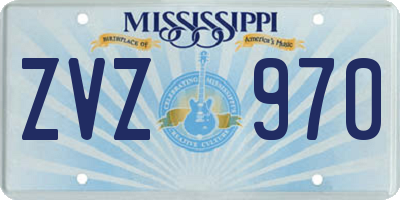 MS license plate ZVZ970