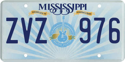 MS license plate ZVZ976