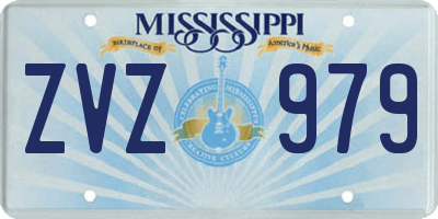 MS license plate ZVZ979