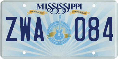 MS license plate ZWA084
