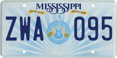 MS license plate ZWA095