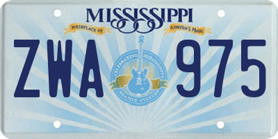 MS license plate ZWA975