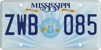 MS license plate ZWB085