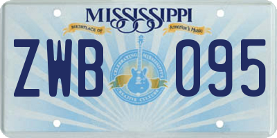 MS license plate ZWB095