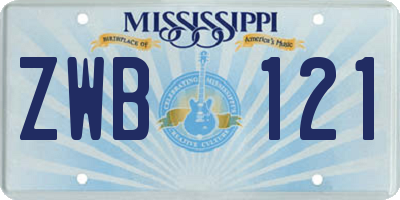 MS license plate ZWB121
