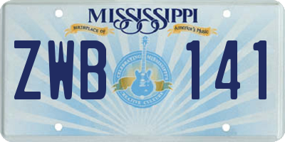 MS license plate ZWB141