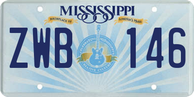 MS license plate ZWB146