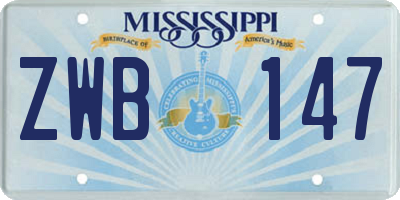 MS license plate ZWB147