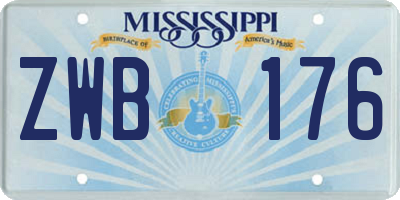 MS license plate ZWB176