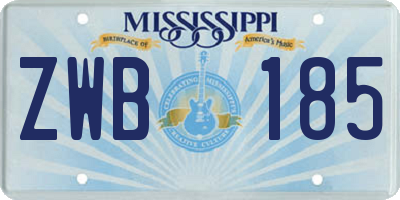 MS license plate ZWB185