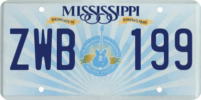 MS license plate ZWB199