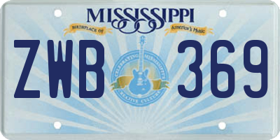 MS license plate ZWB369