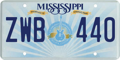 MS license plate ZWB440