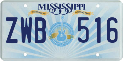 MS license plate ZWB516