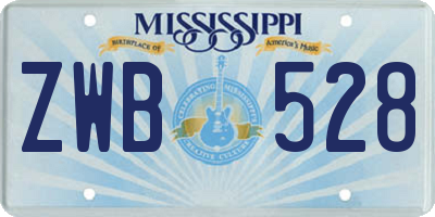 MS license plate ZWB528