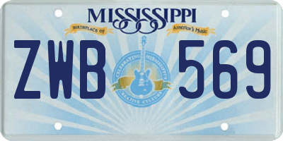 MS license plate ZWB569