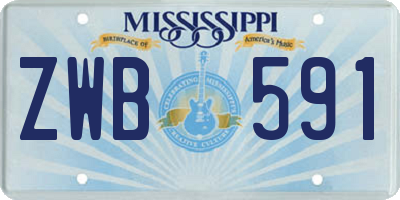 MS license plate ZWB591