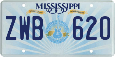 MS license plate ZWB620
