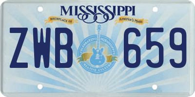MS license plate ZWB659