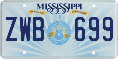 MS license plate ZWB699