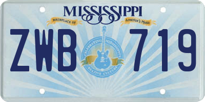 MS license plate ZWB719