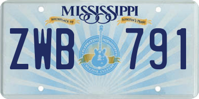 MS license plate ZWB791