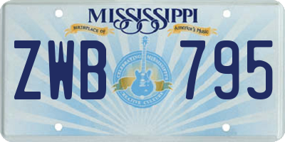 MS license plate ZWB795