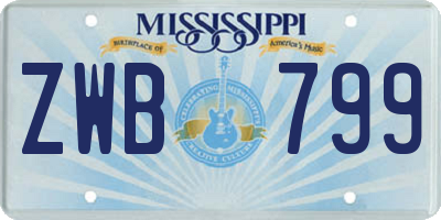 MS license plate ZWB799
