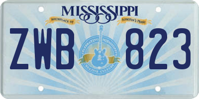 MS license plate ZWB823