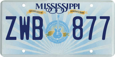 MS license plate ZWB877